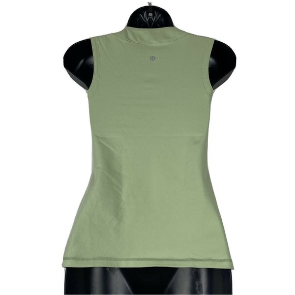Lululemon V Neck Sleeveless Tank Top Gree Size 2/4 - Picture 5 of 8
